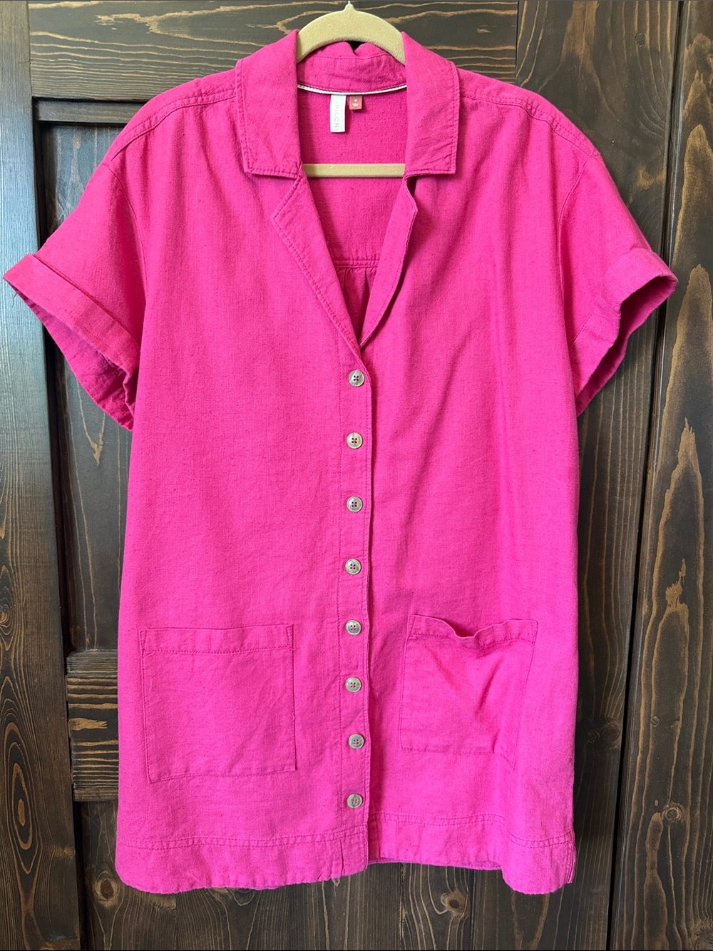 Pilcro Button-Up Dress with Front Pockets